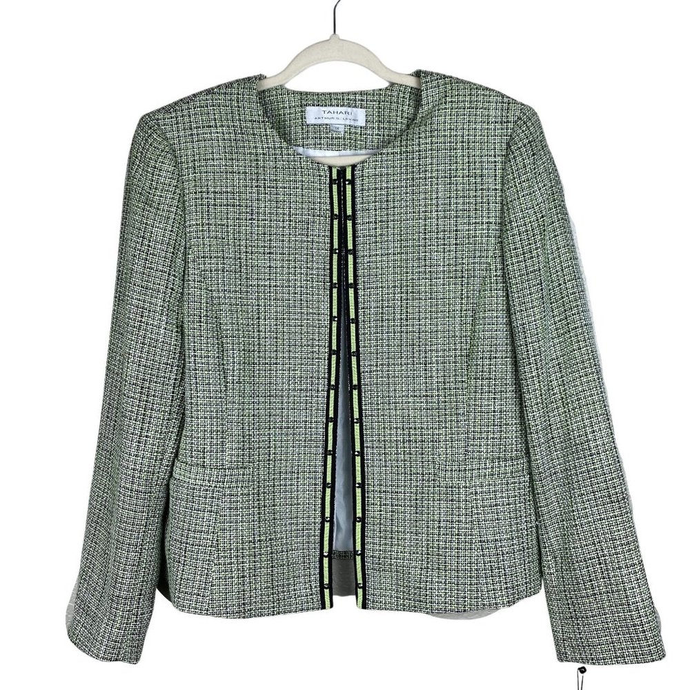 NWT Tahari Emily Tweed Blazer Jacket Women's Size 14
